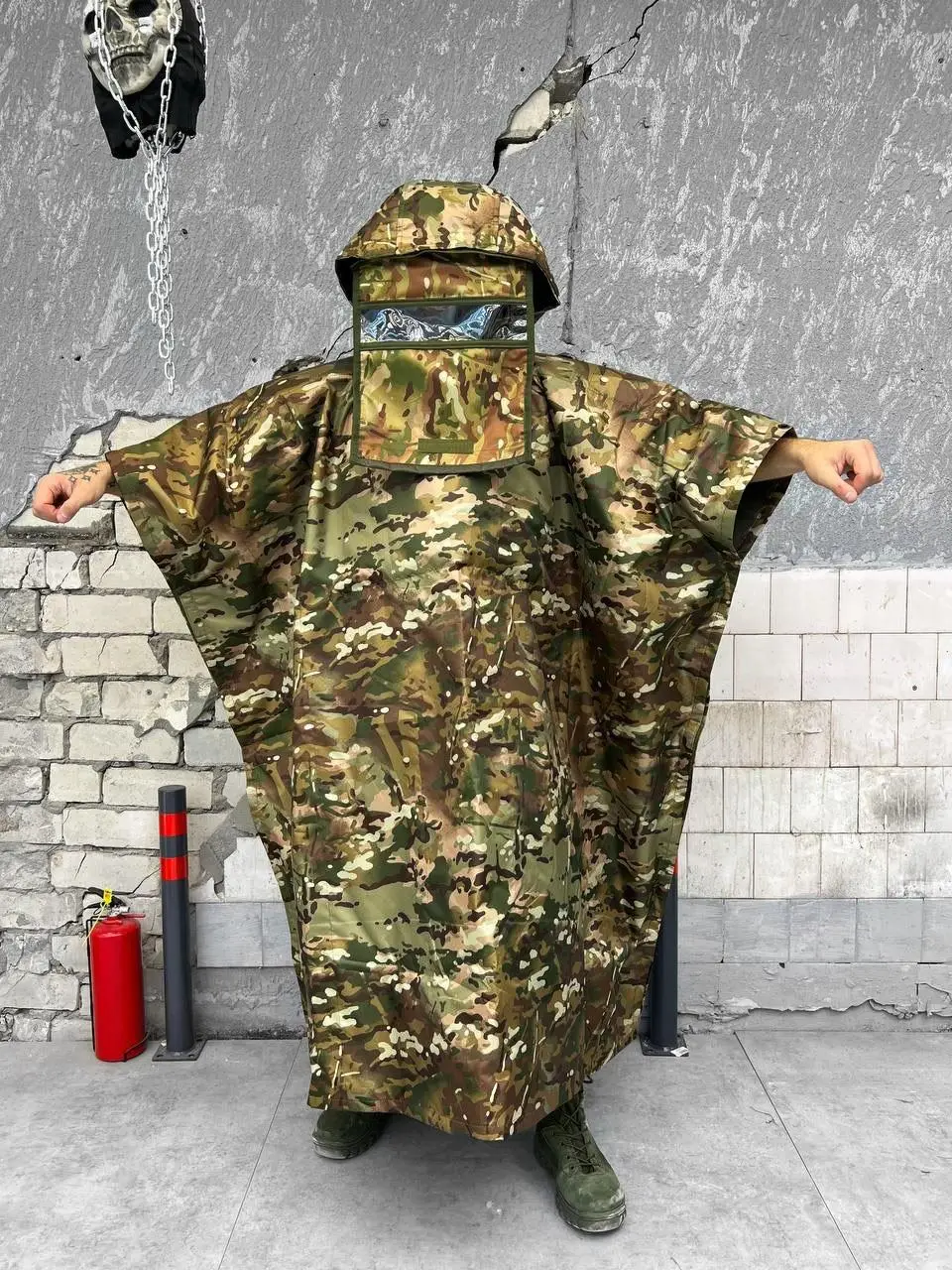 Anti-Thermal Cloak-Poncho for Drones Wood L54