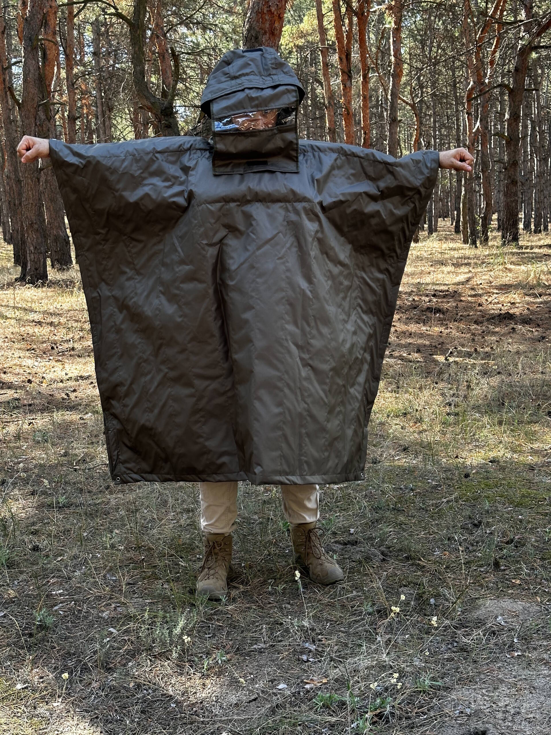 FX-2 Poncho with Enhanced Thermal and Drone Protection, Molle Attachments, Anti-Thermal Imaging Cloak - Image 2