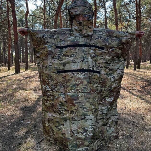 FX-2 Poncho with Enhanced Thermal and Drone Protection, Molle Attachments, Anti-Thermal Imaging Cloak